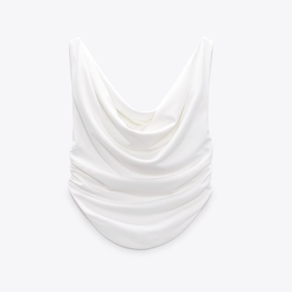 ZARA Draped crop top size M - Picture 6 of 9
